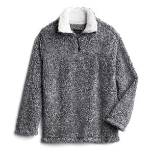 3/$15 Light Gray/White Wubby PulloverJacket/Sweater